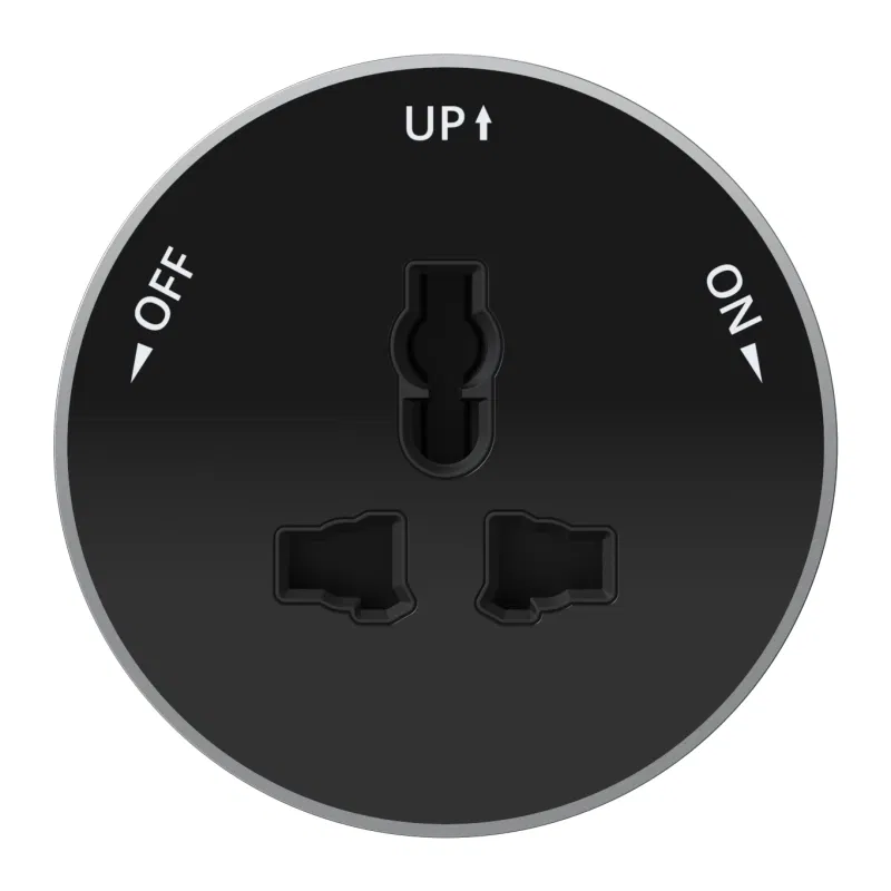 Розетка MultiTrack 13А 250В универс. круглая антрацит SE MTK13002B Systeme Electric