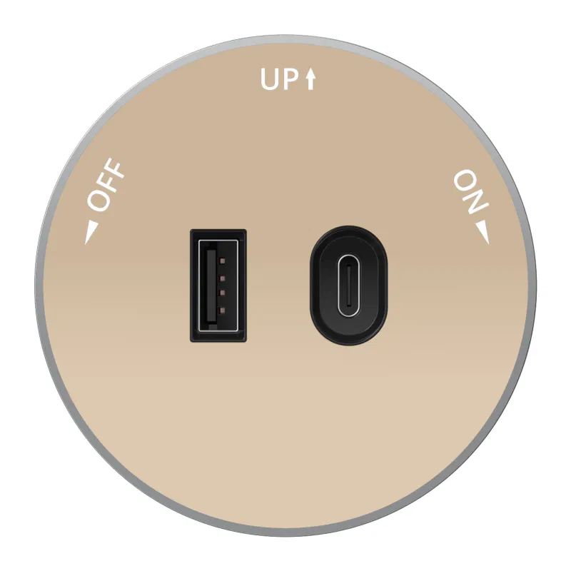 Розетка MultiTrack с 2-мя заряд. устройствами USB тип А+С 18Вт 5В/3А тип MTK03 песочн. SE MTK13003P Systeme Electric
