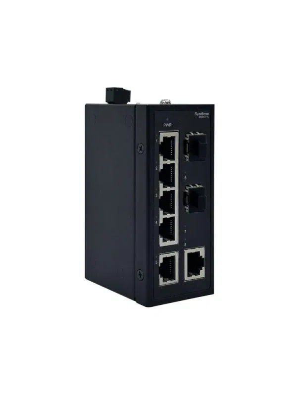 Коммутатор промышленный неуправляемый Ethernet 6х10/100BaseT 2х100BaseX SFP SE NSETU108T06X02B Systeme Electric