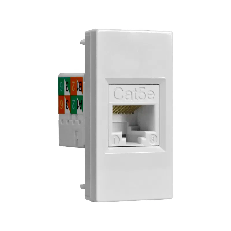 Розетка компьютерная 1-м W45 RJ45 кат.5E 45х22.5 R9003 бел. SchE RIN-145K5E-B Systeme Electric