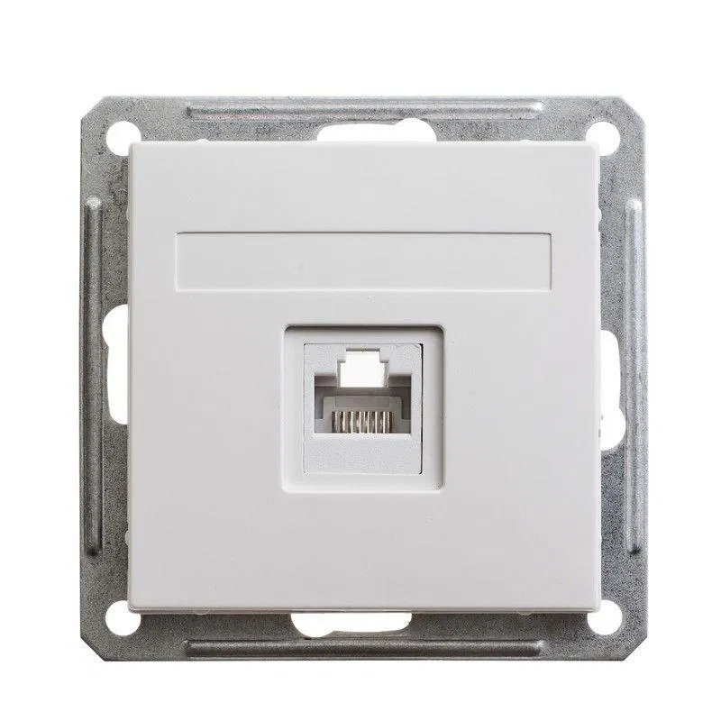 Розетка компьютерная 1-м СП W59 RJ45 кат.5E механизм бел. SE RSI-152K5E-1-86 Systeme Electric