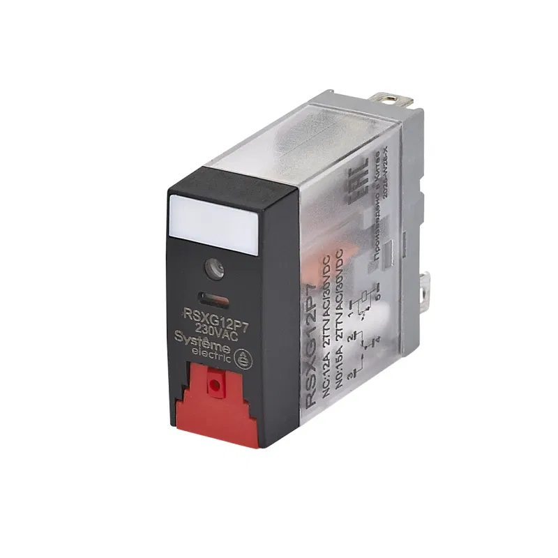 Реле 12А 1перекл. 230В AC тест кнопка LED SE RSXG12P7 Systeme Electric