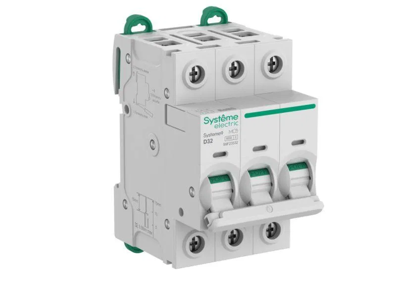 Выключатель автоматический 3п D 32А 6кА Systeme9 400В SE S9F23332 Systeme Electric