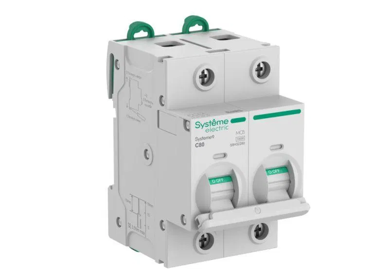 Выключатель автоматический 2п C 80А 10кА Systeme9 400В 27мм SE S9H32280 Systeme Electric