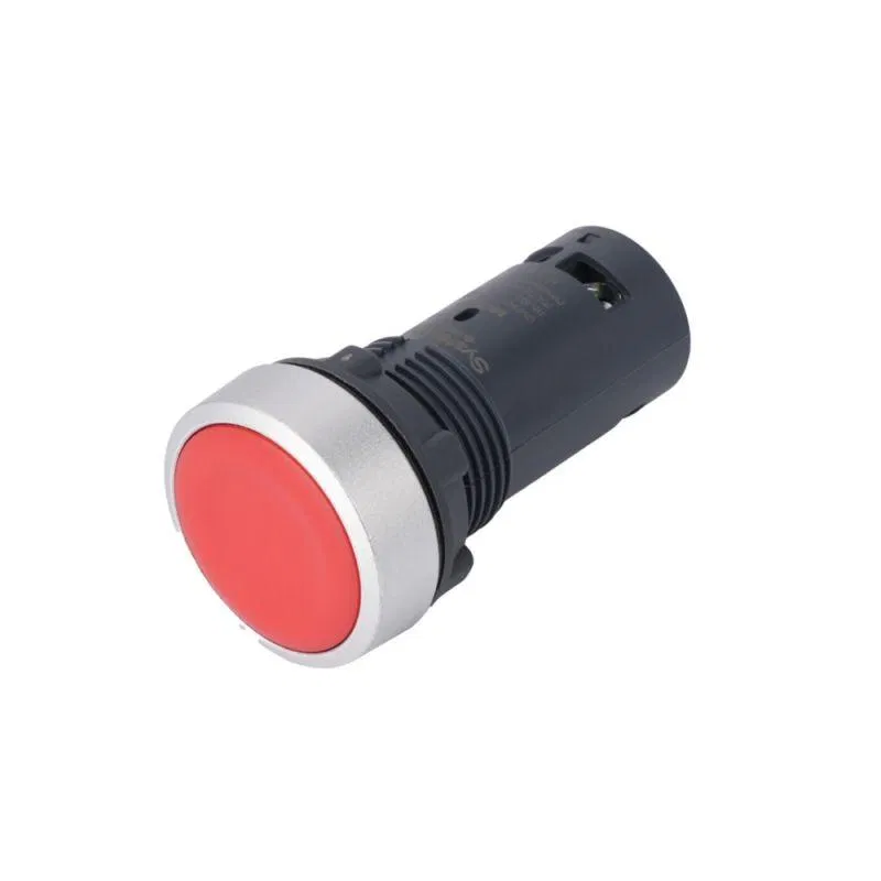 Кнопка моноблочная SB7 22мм с возвратом металл 1НЗ IP65 красн. SE SB7EA42 Systeme Electric