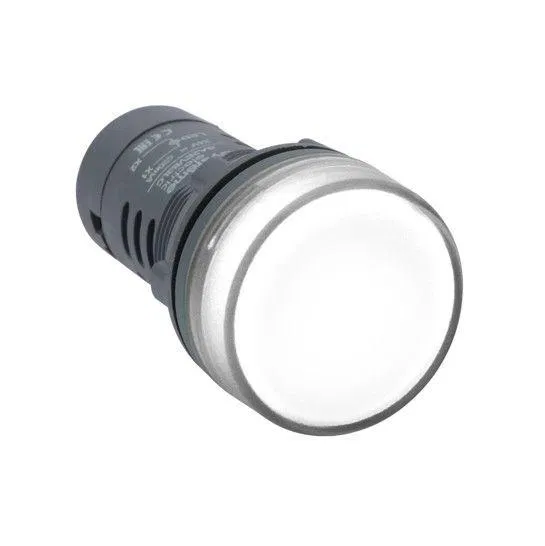 Лампа светосигнальная SB7 d22мм 24В DC бел. моноблочная SE SB7EV07BP Systeme Electric
