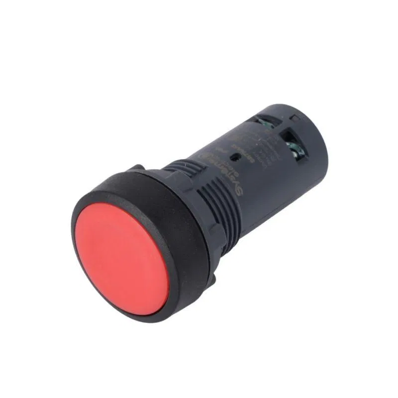 Кнопка моноблочная SB7 22мм с возвратом пластик 1НО IP65 красн. SE SB7NA42 Systeme Electric
