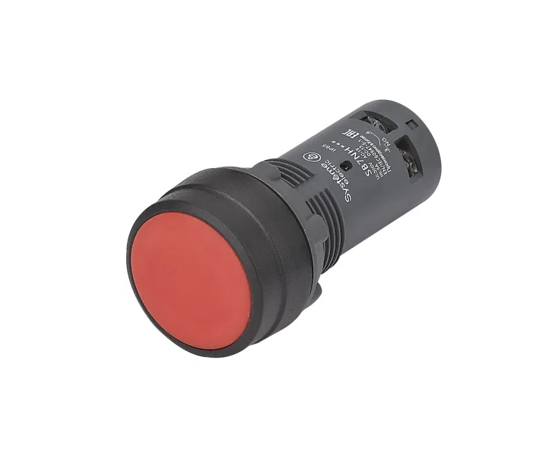 Кнопка моноблочная SB7 22мм с фиксацией пластик 1НЗ IP65 красн. SE SB7NH42 Systeme Electric