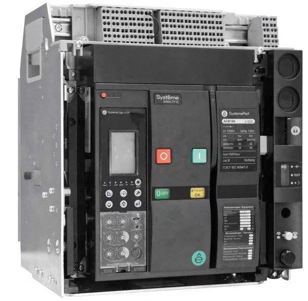Выключатель автоматический воздушный 3п 1600А SystemePact ACB16N 6.0E выкатн. ПП MCH+MX+XF AC 230В SE SPA16N163DFNN54ERU Systeme Electric