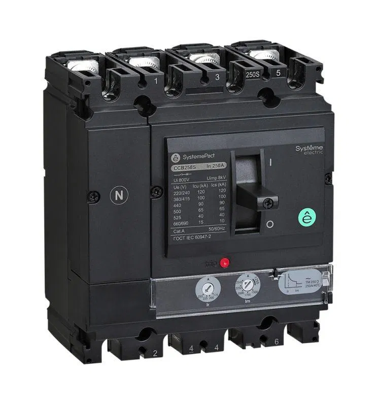 Выключатель автоматический SYSTEMEPACT CCB100 50кА 4P4D TMD16 рычаг SE SPC100N016L4DF Systeme Electric