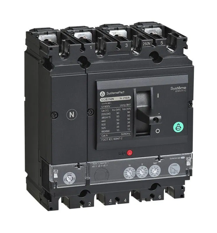 Выключатель автоматический SYSTEMEPACT CCB100 50кА 4P4D S2.2 100А рычаг SE SPC100N10022L4DF Systeme Electric