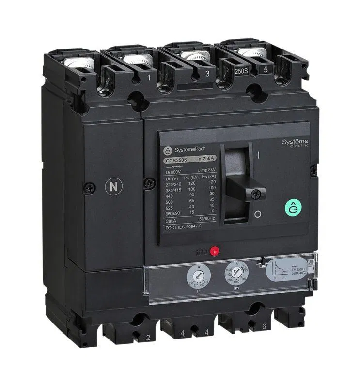 Выключатель автоматический SYSTEMEPACT CCB100 100кА 4P4D TMD16 рычаг SE SPC100S016L4DF Systeme Electric