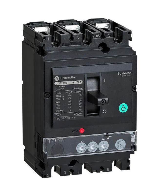 Выключатель автоматический SYSTEMEPACT CCB250 150кА 3P3D S2.2 250А рычаг SE SPC250L25022L3DF Systeme Electric