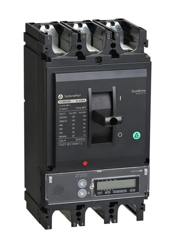 Выключатель автоматический SPC630 150кА S5.3E 3P3D 630А SE SPC630L63053E3DFC Systeme Electric