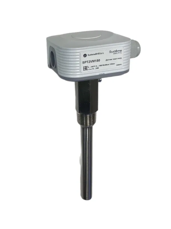 Датчик температуры погружной 0-100град.C/0-10В RS485/Modbus 150мм 24Вс гильзой SE SPT2VM150 Systeme Electric