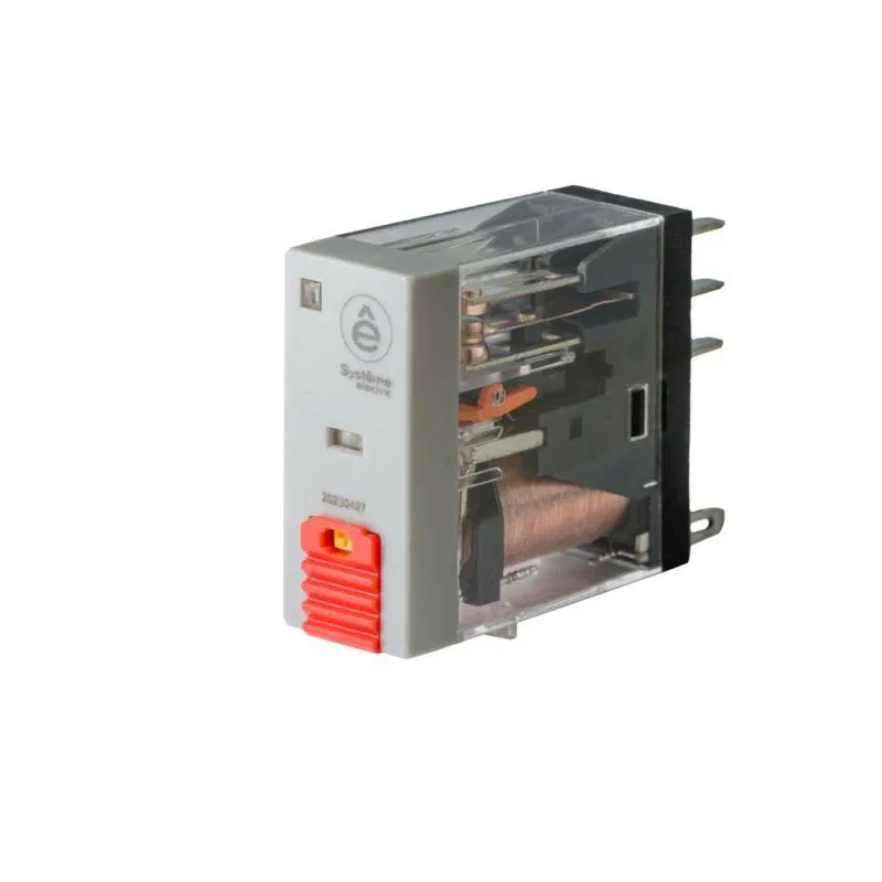 Реле 8А 2перекл. 24В AC тест кнопка LED SE SXG22B7 Systeme Electric