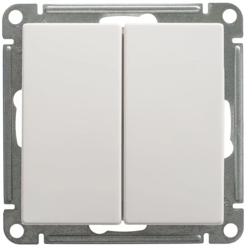 Переключатель проходной 2-кл. СП W59 10А IP20 10AX механизм бел. SE VS610-256-1-86 Systeme Electric