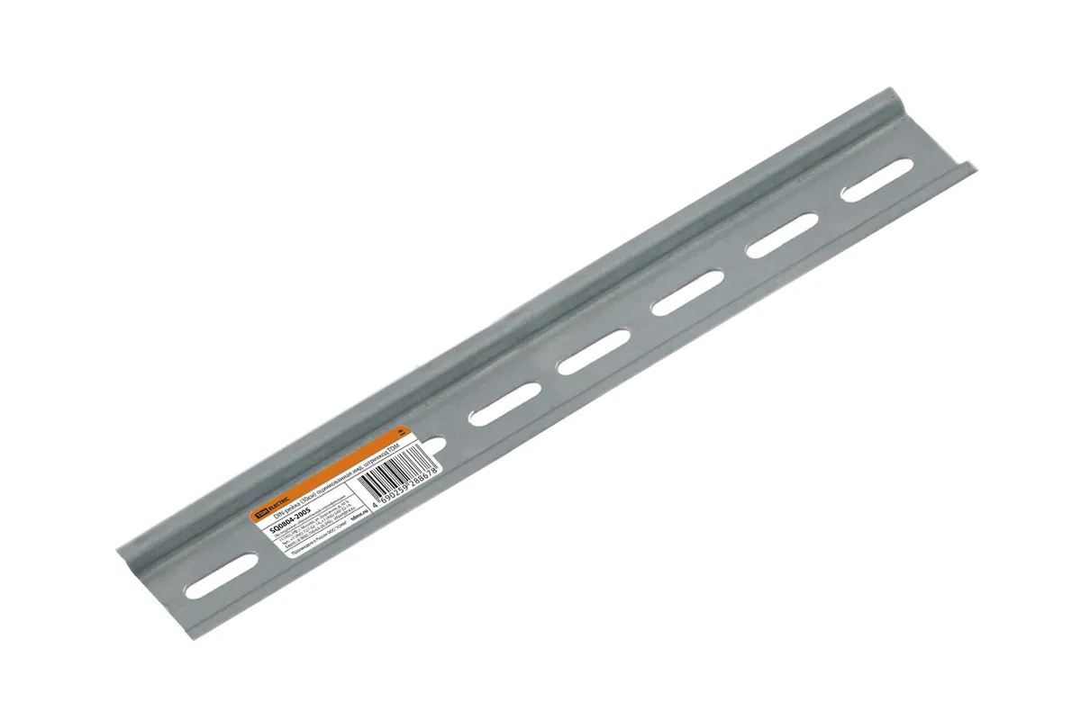 DIN-рейка (30см) оцинкованная инд. штрихкод TDM SQ0804-2005