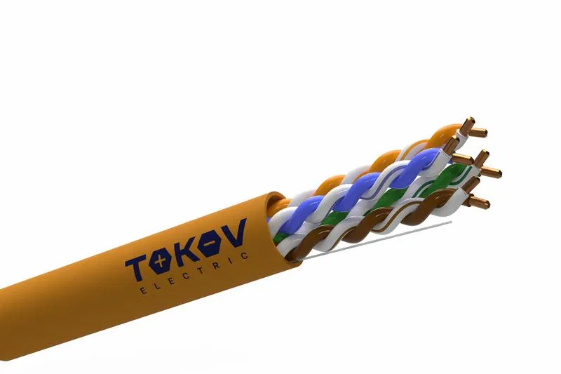 Кабель витая пара U/UTP 4х2х24AWG(0.48мм) кат.5E нг(А)-HF (LSZH) indoor Fluke tested 305м (м) TOKOV ELECTRIC TKE-C10-U/UTP-42-5E-305-LSZH 1980916А