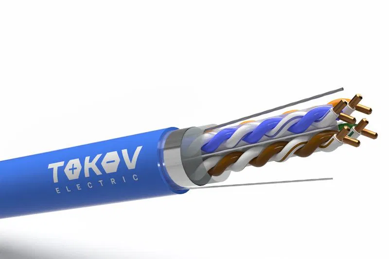 Кабель витая пара F/UTP 4х2х23AWG(0.57мм) кат.6 нг(А)-HF (LSZH) indoor Fluked tested 305м (м) PRO TOKOV ELECTRIC TKP-C08-F/UTP-42-6-305-LSZH 2023934А