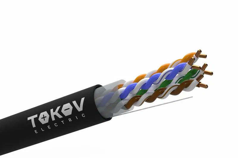 Кабель витая пара U/UTP 4х2х24AWG(0.48мм) кат.5E PE outdoor Fluke tested 305м (м) TOKOV ELECTRIC TKE-C05-U/UTP-42-5E-305-OD 2026827А