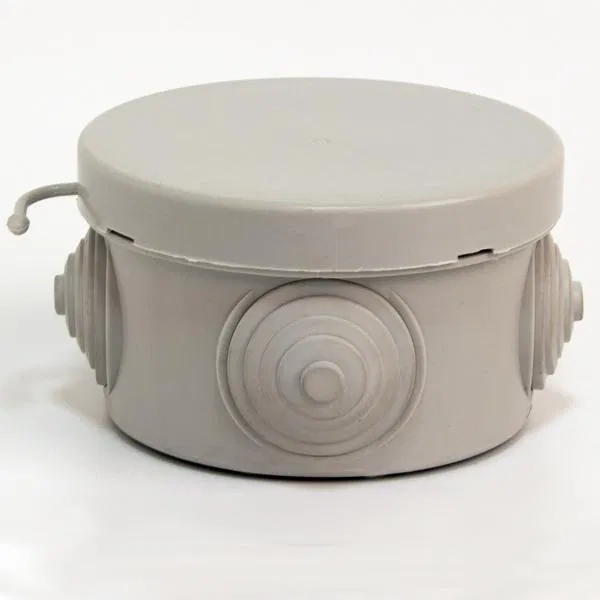 Коробка распределительная ОП 65х40мм 4 каб. вводов IP54 сер. (круг.) TOKOV ELECTRIC TKE-KR-65-40-C06