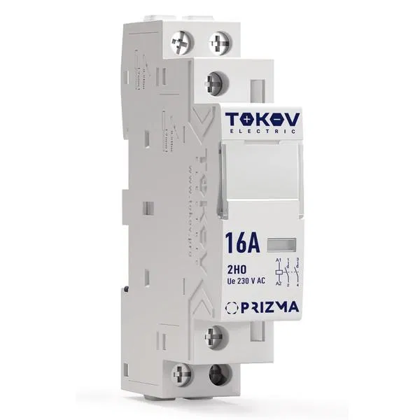 Контактор модульный 18мм 16А 230В АС 2НО PRIZMA TOKOV ELECTRIC TKE-PZ-MC-1-16-230-20