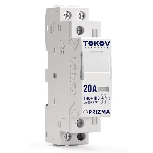 Контактор модульный 18мм 20А 230В АС 1НО 1НЗ PRIZMA TOKOV ELECTRIC TKE-PZ-MC-1-20-230-11