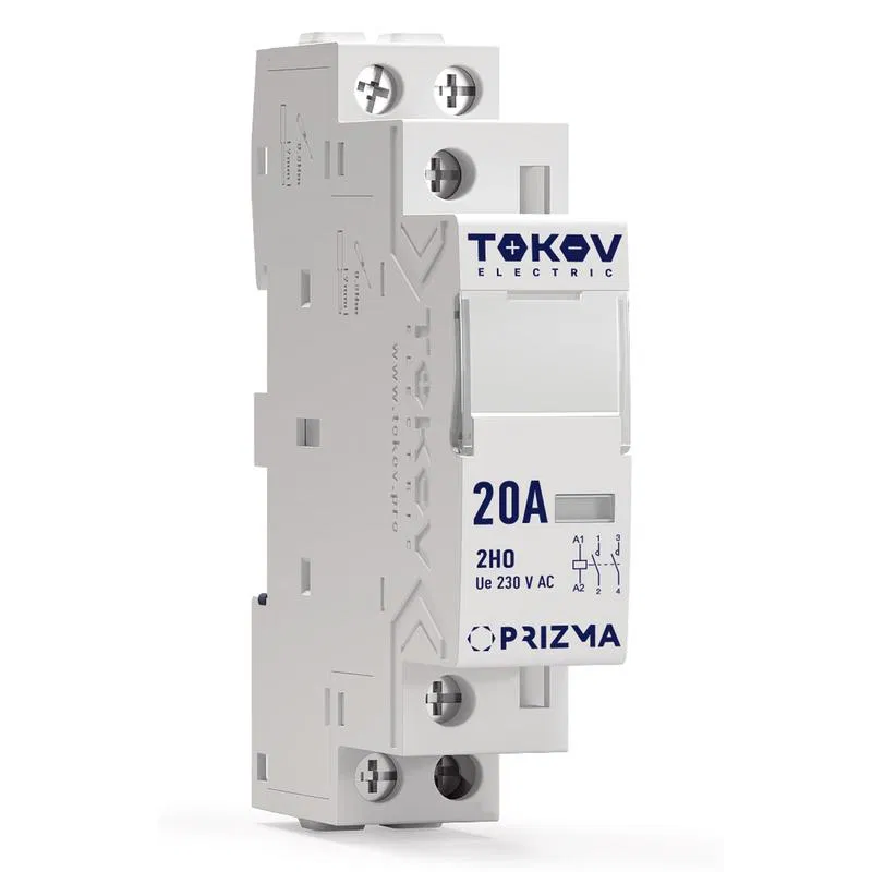 Контактор модульный 18мм 20А 230В АС 2НО PRIZMA TOKOV ELECTRIC TKE-PZ-MC-1-20-230-20