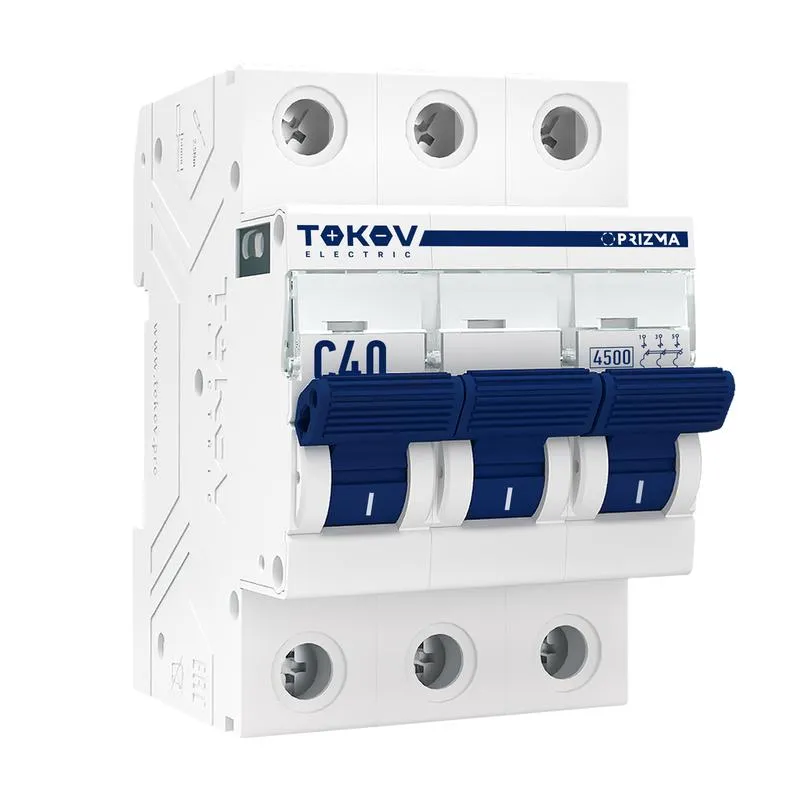 Выключатель автоматический модульный 3п C 40А 4.5кА PRIZMA TOKOV ELECTRIC TKE-PZ45-MCBI-3-40-C