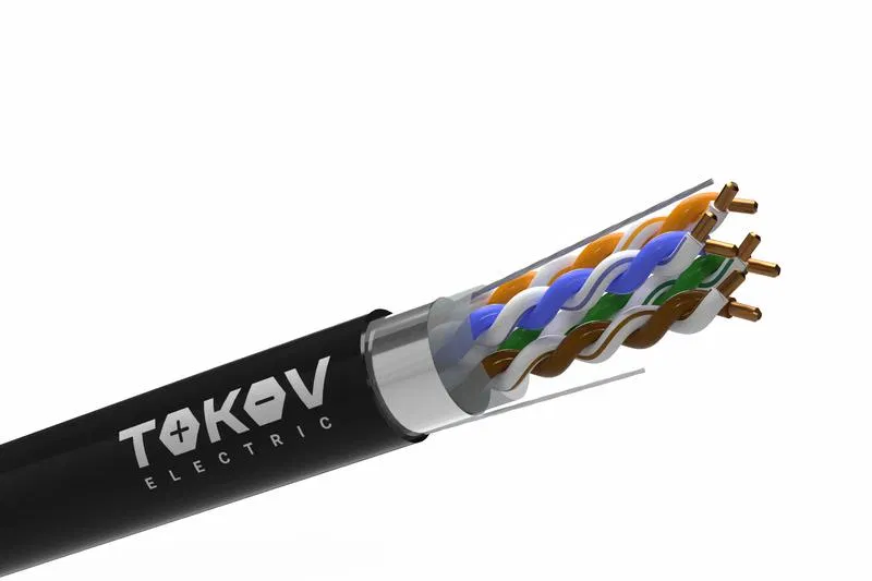 Кабель витая пара F/UTP 4х2х24AWG(0.51мм) кат.5E PE outdoor Fluke tested 305м (м) PRO TOKOV ELECTRIC TKP-C05-F42-5E-305-OD
