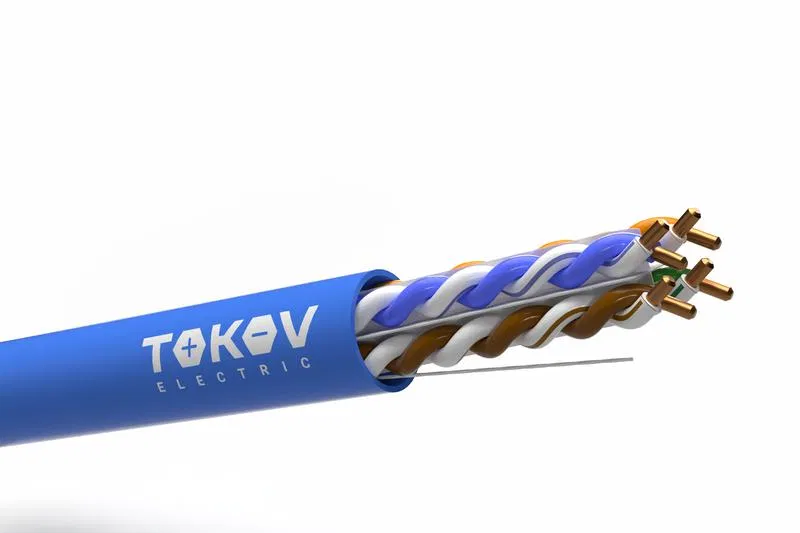 Кабель витая пара U/UTP 4х2х23AWG(0.57мм) кат.6A нг(А)-HF (LSZH) indoor Fluke Tested 305м (м) PRO TOKOV ELECTRIC TKP-C08-U-42-6A-305-LSZH