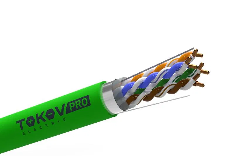 Кабель витая пара F/UTP 4х2х23AWG(0.57мм) кат.6 PVCLS нг(А)-LSLTx indoor 305м (м) PRO TOKOV ELECTRIC TKP-C11-F42-6-RU-LSLTx