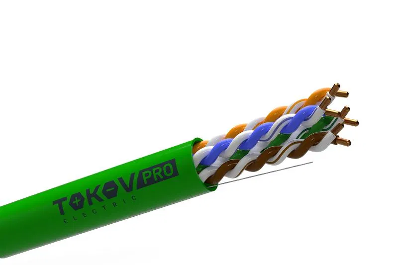 Кабель витая пара U/UTP 4х2х23AWG(0.57мм) кат.6 PVCLS нг(А)-LSLTx indoor 305м (м) PRO TOKOV ELECTRIC TKP-C11-U42-6-RU-LSLTx