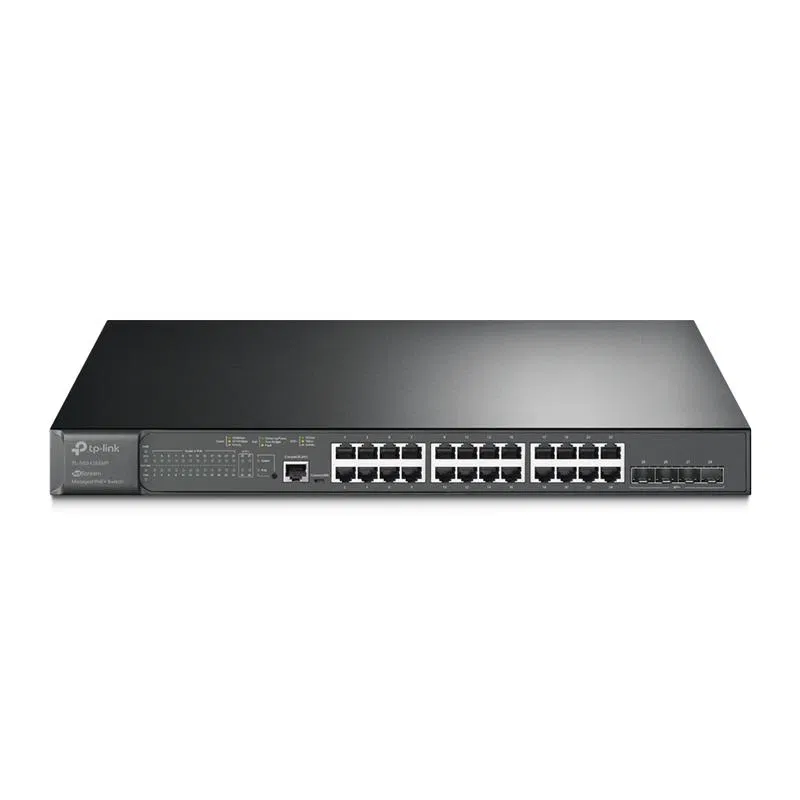 Коммутатор TL-SG3428XMP JetStream 24-портовый гигабитный управляемый PoE+ уровня 2+ с 4 SFP+ слотами 10GE TP-Link 1814770
