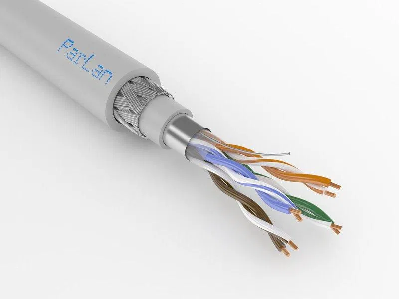 Кабель витая пара ParLan ARM PS F/UTP кат.5E PVCLS нг(А)-FRLS 4х2х0.52 (LAN) в броне (м) ТПД Паритет 267138