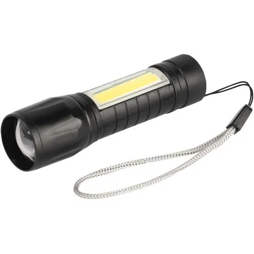 Фонарь светодиодный UA-101 аккумуляторный 3Вт LED+3Вт COB оптический Zoom 3 режима Трофи Б0069798
