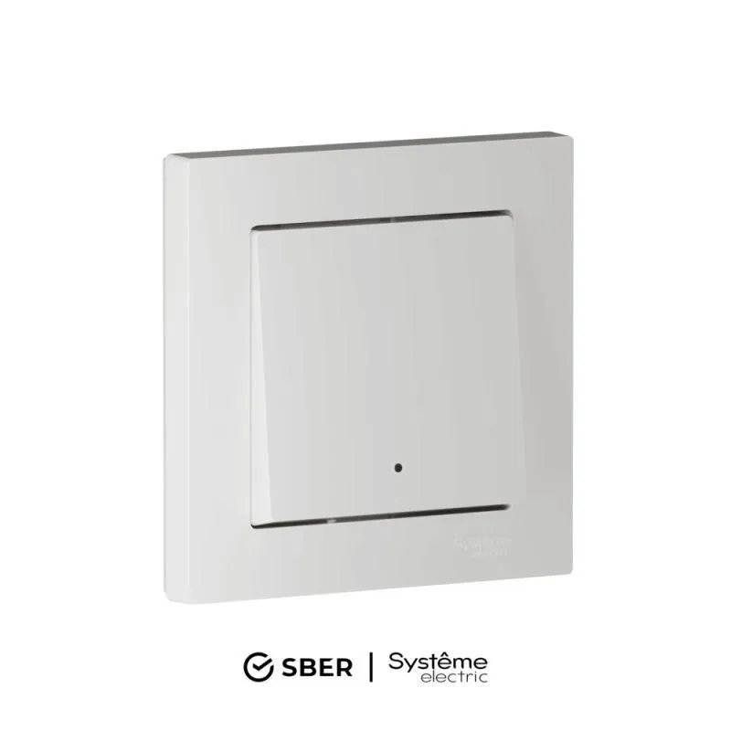 Выключатель 1-кл. AtlasDesign Smart 10А (сх. 1) L+N с подсветкой Zigbee механизм бел. SE ATN000113Z Умный дом Sber & Systeme Electric