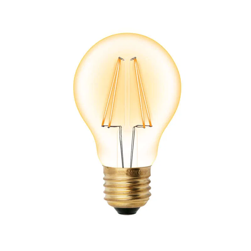 Лампа светодиодная LED-A60-6W/GOLDEN/E27 грушевидная GLV21GO Vintage форма "A" зол. колба упак. картон Uniel UL-00002355