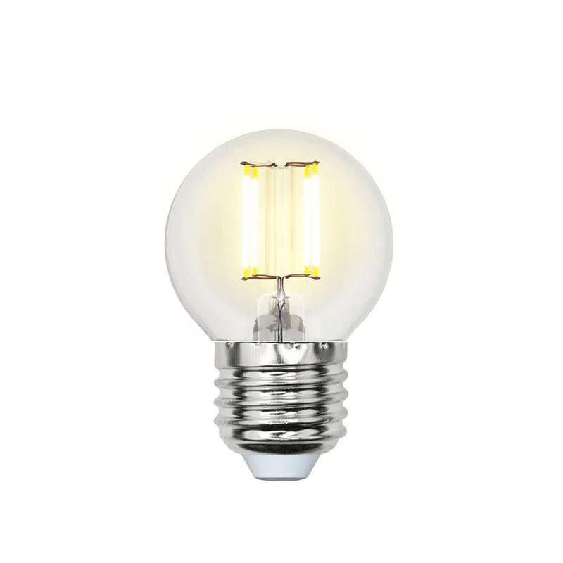 Лампа светодиодная LED-G45-5W/NW/E27 /CL/DIM GLA01TR Air 5Вт шар прозрачная 4000К нейтр. бел. E27 диммир. (упак. картон) Uniel UL-00002871