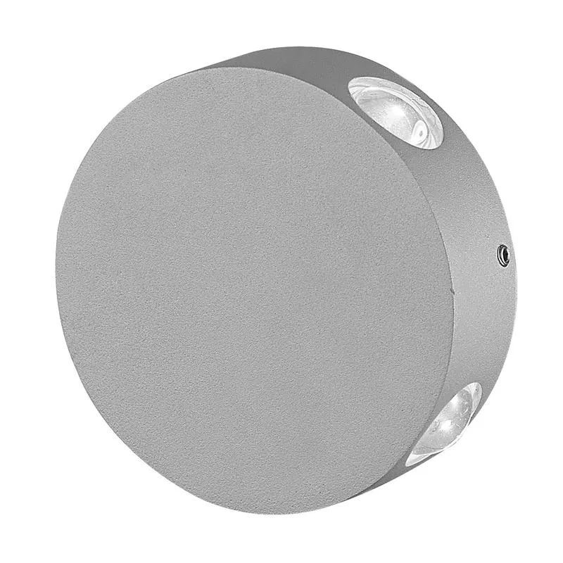 Светильник светодиодный ULU-S42A-4х1Вт/4000К IP65 GREY уличный архитектурный накладной корпус сер. Uniel UL-00009353