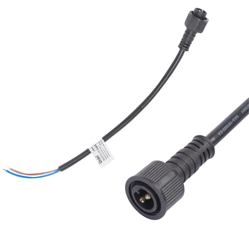 Провод UCX-LD2/L52-0.25M/M7 DC24V BLACK 25см для подключ. линейных прожекторов 24В L52 L53 к блоку питания разъем "папа" Uniel UL-00009503