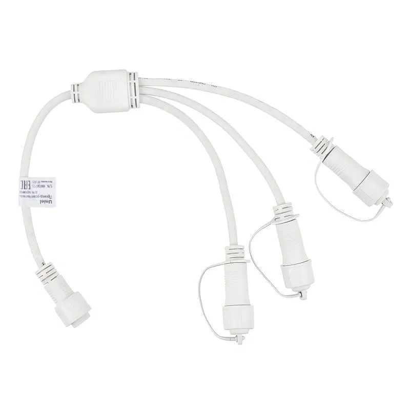 Провод-разветвитель для гирлянд UCX-F90 S3/0.4M/WH серии F90PRO 0.4м 3 выхода статика/мерцание IP67 бел. Uniel UL-00013234