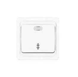 Переключатель проходной 1-кл. СП Валери 10А IP20 с подсветкой бел. UNIVersal В0125