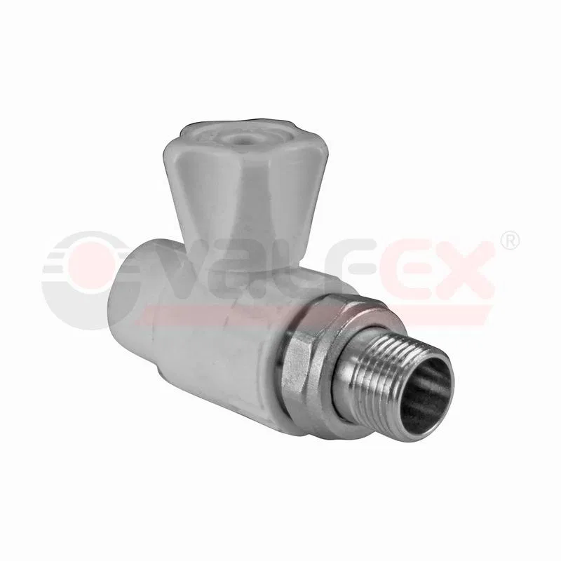 Кран шаровой для радиатора прямой 20х1/2дюйм (60/10) сер. VALFEX 10149020Г