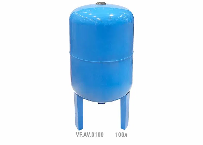 Гидроаккумулятор вертикальный AV 100л (с выс. ножками) (8шт/пал) син. VALFEX VF.AV.0100