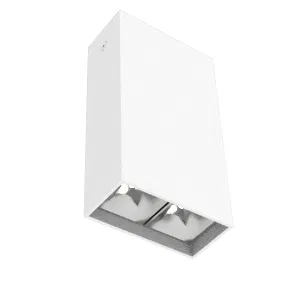 Светильник светодиодный DL-Box Reflect Multi 1х2 8Вт 3000К 80х40х150 накладной 55град. RAL9003 бел. муар диммер DALI VARTON V1-R0-00251-20D55-2000830