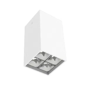 Светильник светодиодный DL-Box Reflect Multi 2х2 10Вт 3000К 80х80х150 накладной 24град. RAL9003 бел. муар VARTON V1-R0-00254-20L20-2001030