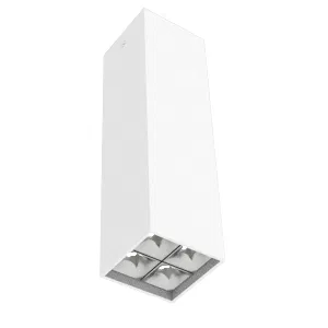 Светильник светодиодный DL-Box Reflect Multi 2х2 10Вт 3000К 80х80х300 накладной 55град. RAL9003 бел. муар VARTON V1-R0-00255-20L55-2001030