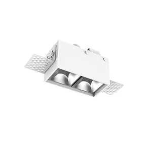 Светильник светодиодный DL-Box Reflect Multi 1x2 trimless 80х43х63 8Вт 3000К 36град. встраив. RAL9003 бел. VARTON V1-R0-00627-20L36-2000830